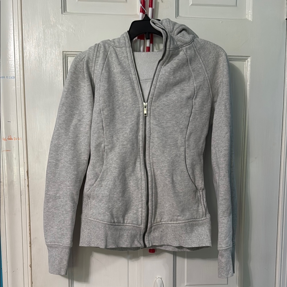 Lululemon Gray Scuba Full Zip Sweatshirt